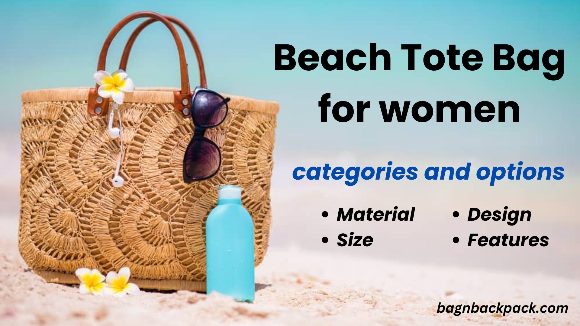 Beach toe bag for women
